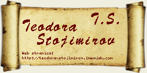 Teodora Stojimirov vizit kartica